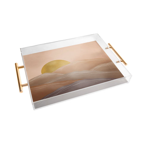 Marta Barragan Camarasa Terracotta sunrise I Acrylic Tray
