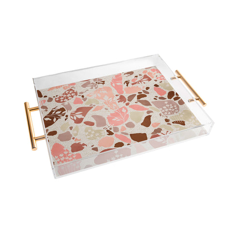 Marta Barragan Camarasa Terrazzo of dots and plants Acrylic Tray