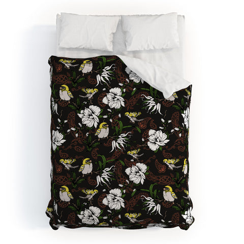 Marta Barragan Camarasa The Birds of Paradise and the Paisley Garden Duvet Cover