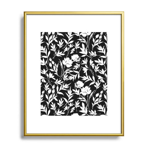 Marta Barragan Camarasa The black and white garden APD Metal Framed Art Print