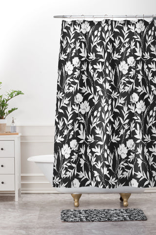 Marta Barragan Camarasa The black and white garden APD Shower Curtain And Mat