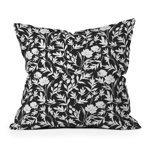 Marta Barragan Camarasa The black and white garden APD Outdoor Throw Pillow