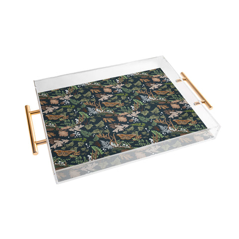 Marta Barragan Camarasa The dark and leafy forest Acrylic Tray