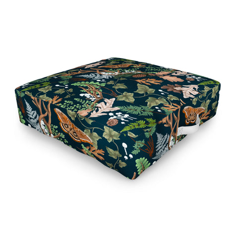 Marta Barragan Camarasa The dark and leafy forest Outdoor Floor Cushion