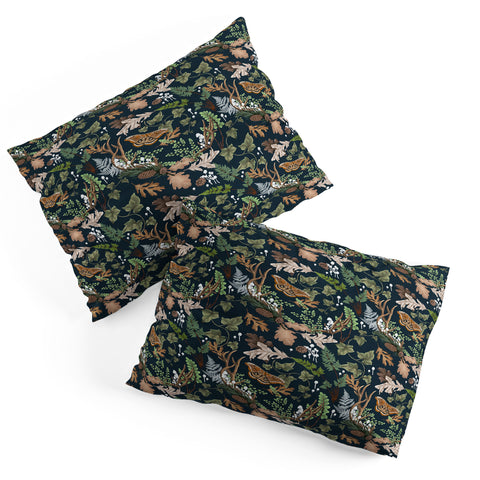 Marta Barragan Camarasa The dark and leafy forest Pillow Shams