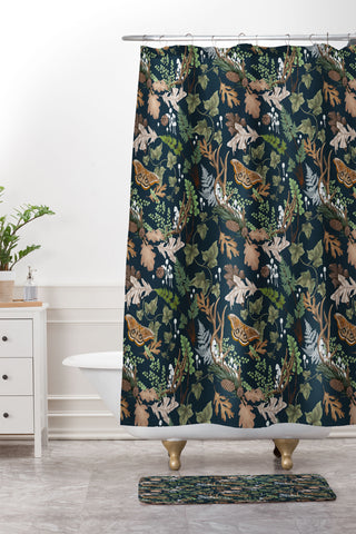 Marta Barragan Camarasa The dark and leafy forest Shower Curtain And Mat