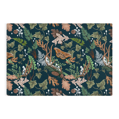 Marta Barragan Camarasa The dark and leafy forest Outdoor Rug