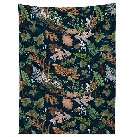 Marta Barragan Camarasa The dark and leafy forest Tapestry