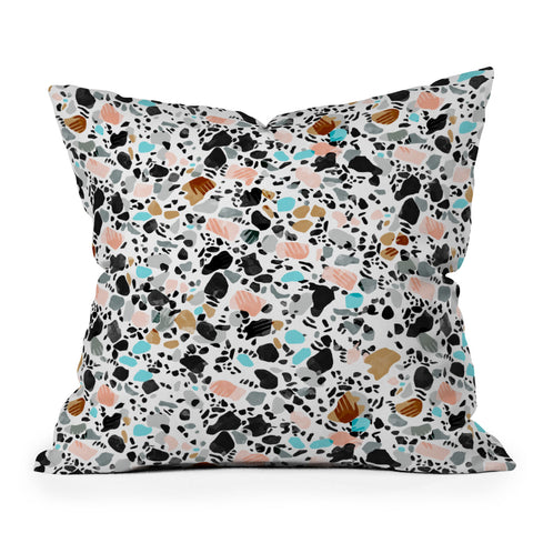 Marta Barragan Camarasa The hands of terrazzo Outdoor Throw Pillow