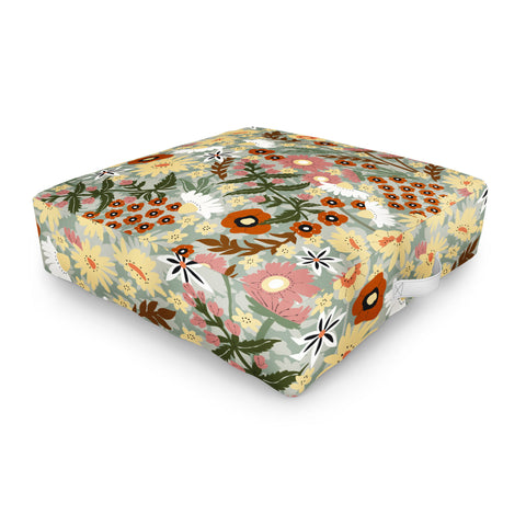 Marta Barragan Camarasa The leafy garden 23E Outdoor Floor Cushion