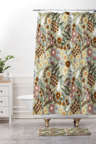 Marta Barragan Camarasa The leafy garden 23E Shower Curtain And Mat