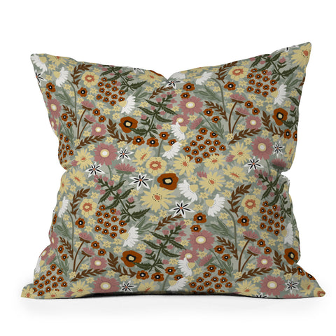 Marta Barragan Camarasa The leafy garden 23E Throw Pillow