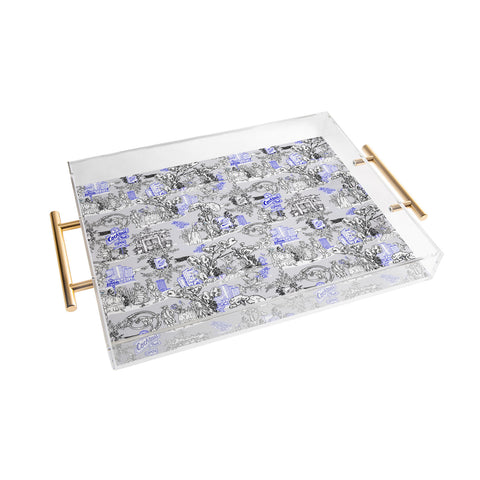 Marta Barragan Camarasa Toile de Jouy Between eras 02 Acrylic Tray