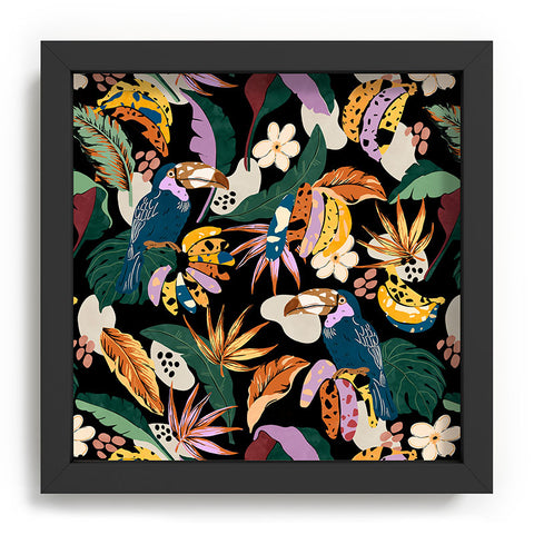 Marta Barragan Camarasa Toucans colorful dark jungle A Recessed Framing Square