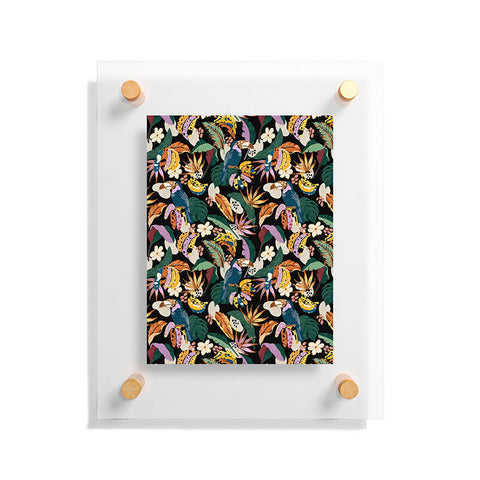 Marta Barragan Camarasa Toucans colorful dark jungle A Floating Acrylic Print