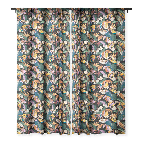 Marta Barragan Camarasa Toucans colorful dark jungle A Sheer Non Repeat