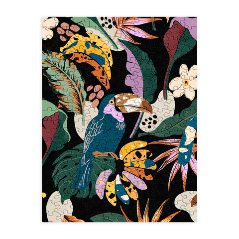 Marta Barragan Camarasa Toucans colorful dark jungle A Puzzle