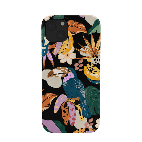 Marta Barragan Camarasa Toucans colorful dark jungle A Phone Case