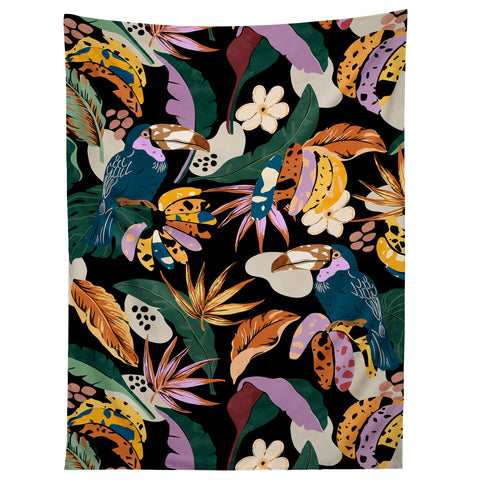 Marta Barragan Camarasa Toucans colorful dark jungle A Tapestry