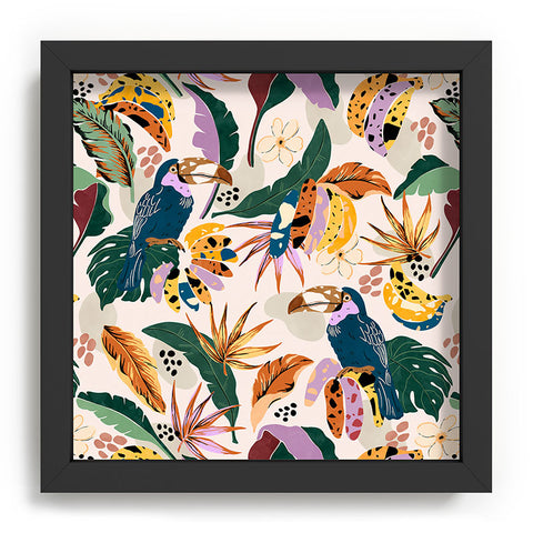 Marta Barragan Camarasa Toucans wild tropical nature Recessed Framing Square