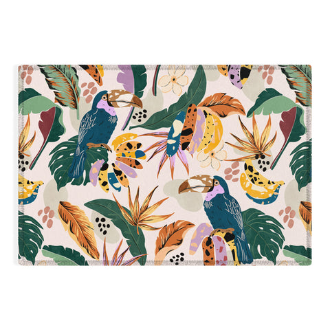 Marta Barragan Camarasa Toucans wild tropical nature Outdoor Rug