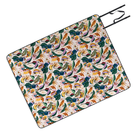 Marta Barragan Camarasa Toucans wild tropical nature Picnic Blanket