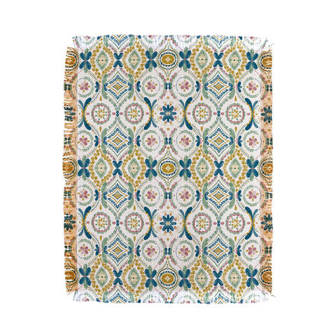 Marta Barragan Camarasa Tribal Mandala Essence Throw Blanket