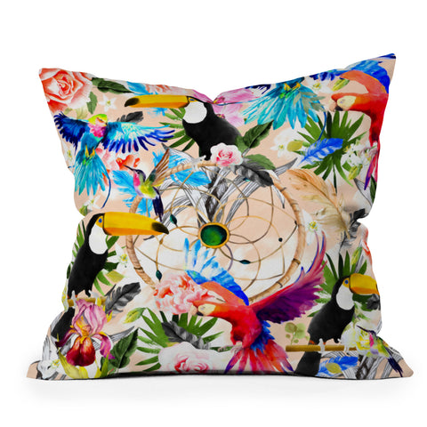Marta Barragan Camarasa Tropical Boho Outdoor Throw Pillow