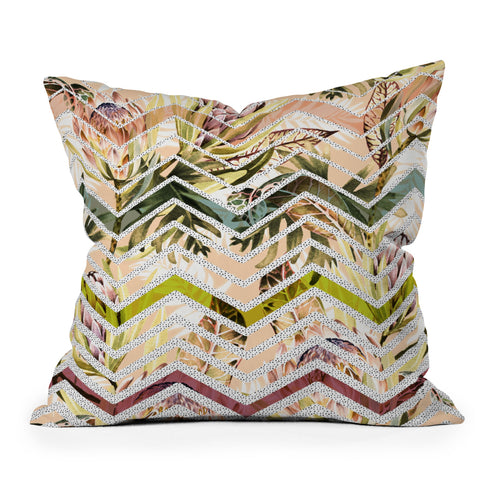 Marta Barragan Camarasa Tropical geometric pattern Outdoor Throw Pillow