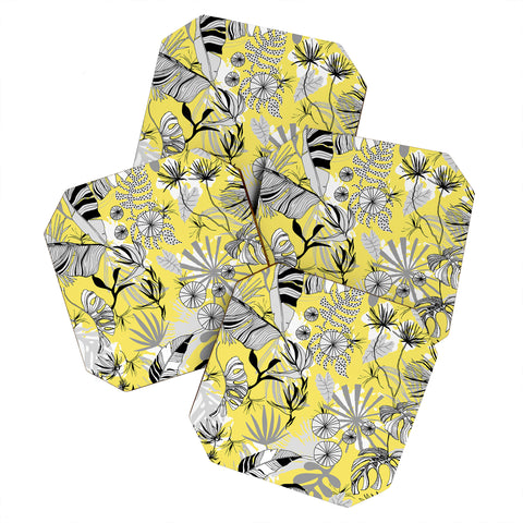 Marta Barragan Camarasa Tropical gray ya yellow Coaster Set