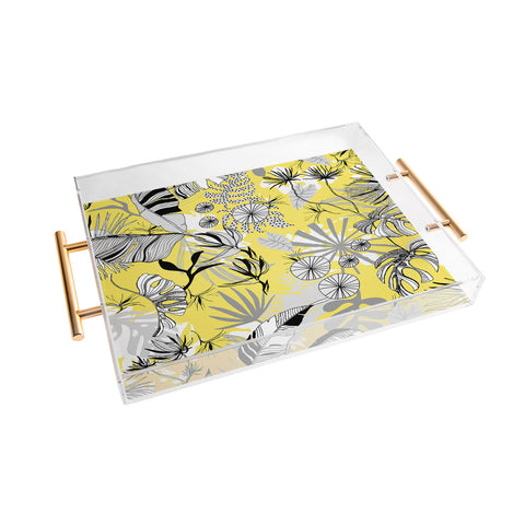 Marta Barragan Camarasa Tropical gray ya yellow Acrylic Tray
