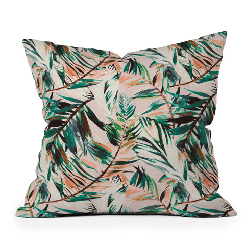 Marta Barragan Camarasa Tropical leaf Desert Outdoor Throw Pillow
