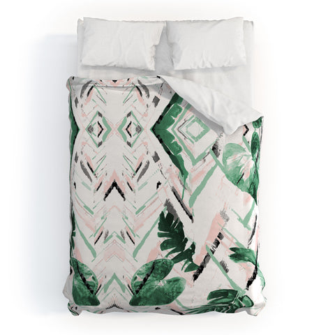Marta Barragan Camarasa Tropical paint texture Duvet Cover
