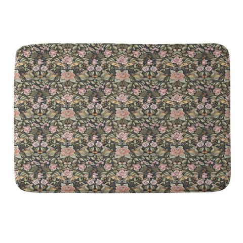 Marta Barragan Camarasa Victorian Garden Beauty Memory Foam Bath Mat
