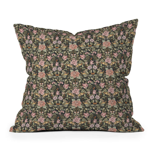 Marta Barragan Camarasa Victorian Garden Beauty Throw Pillow
