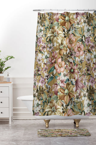 Marta Barragan Camarasa Vintage dramatic garden 01 Shower Curtain And Mat