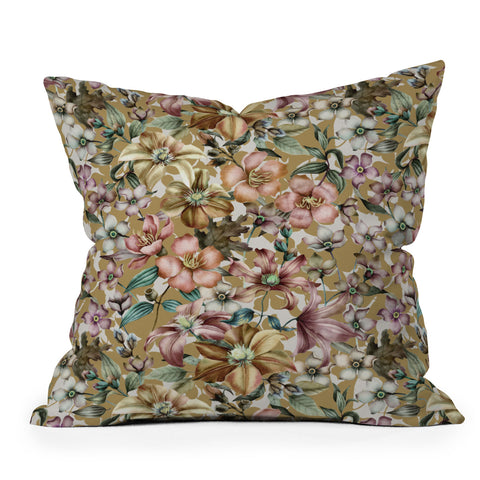 Marta Barragan Camarasa Vintage dramatic garden 01 Throw Pillow