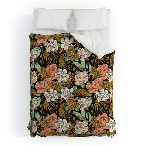 Marta Barragan Camarasa Vintage exotic flowery garden Duvet Cover