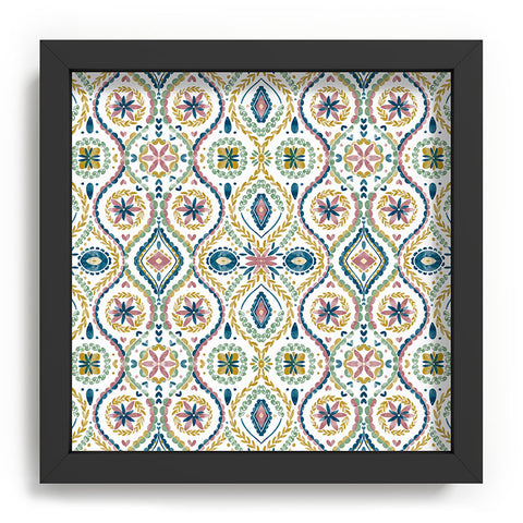Marta Barragan Camarasa Vintage Floral Medley Deco Recessed Framing Square