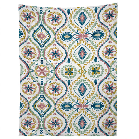 Marta Barragan Camarasa Vintage Floral Medley Deco Tapestry
