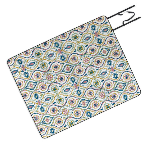 Marta Barragan Camarasa Vintage Floral Medley Deco Picnic Blanket