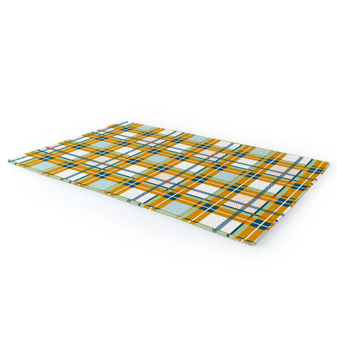 Marta Barragan Camarasa Warm Plaid Fusion Area Rug