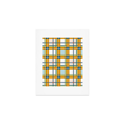 Marta Barragan Camarasa Warm Plaid Fusion Art Print