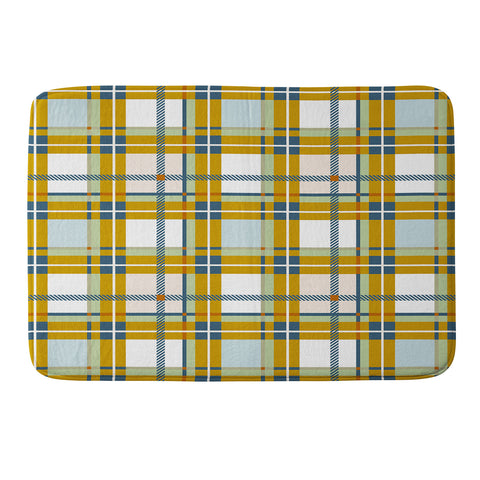 Marta Barragan Camarasa Warm Plaid Fusion Memory Foam Bath Mat