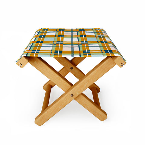 Marta Barragan Camarasa Warm Plaid Fusion Folding Stool