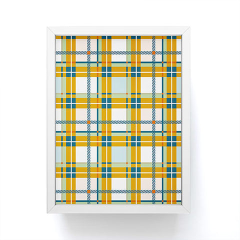 Marta Barragan Camarasa Warm Plaid Fusion Framed Mini Art Print