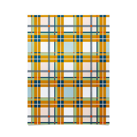 Marta Barragan Camarasa Warm Plaid Fusion Poster