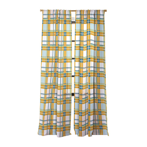 Marta Barragan Camarasa Warm Plaid Fusion Sheer Non Repeat