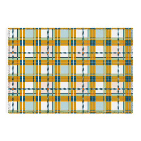 Marta Barragan Camarasa Warm Plaid Fusion Outdoor Rug