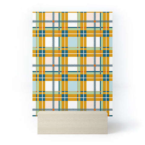 Marta Barragan Camarasa Warm Plaid Fusion Mini Art Print